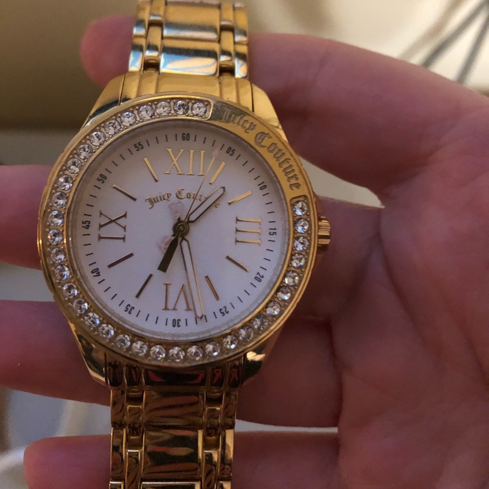 Goldplated Crystal Juicy Couture watchNEEDSBATTERY
